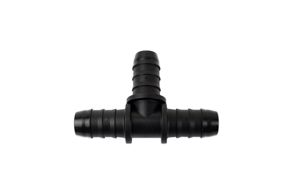 Raceflux Hose Barb Tee Fitting, Plastic