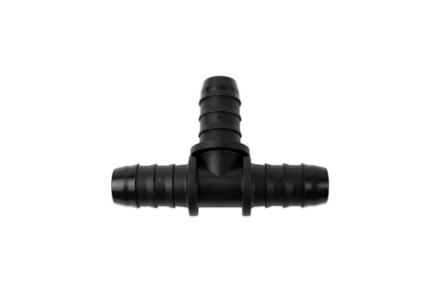 Raceflux Hose Barb Tee Fitting, Plastic