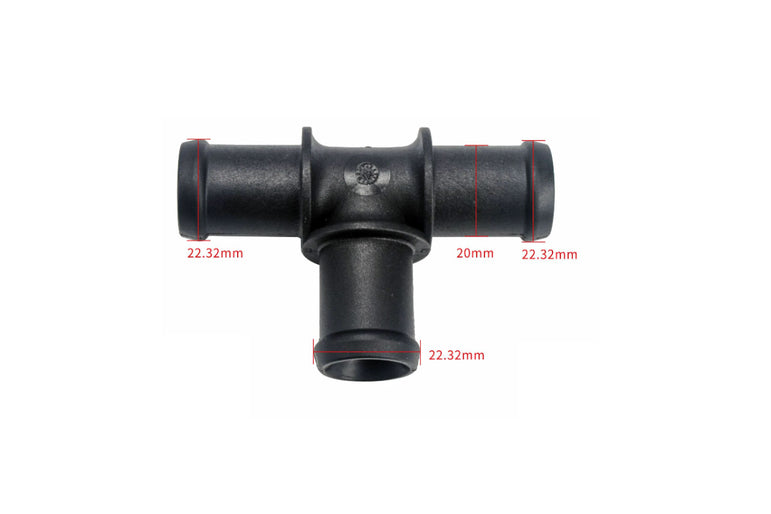 RaceFlux Hose Barb Tee Fitting, Plastic