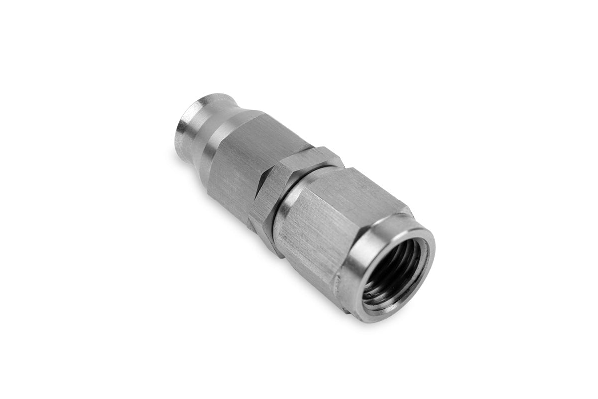 RaceFlux PTFE Straight Hose End Fitting, Stainless Steel