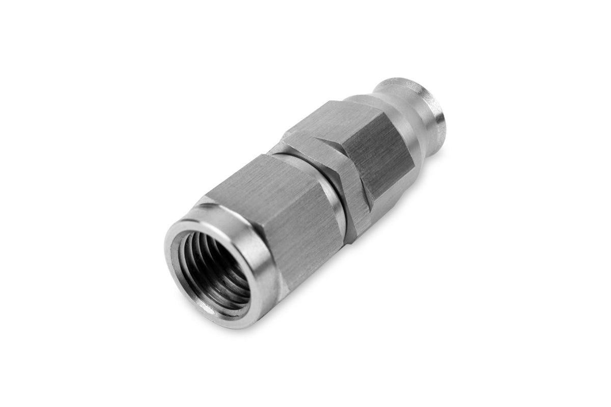 RaceFlux PTFE Straight Hose End Fitting, Stainless Steel