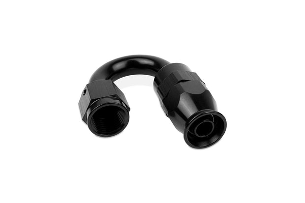 RaceFlux PTFE 180-Degree Hose End Fitting, Aluminum