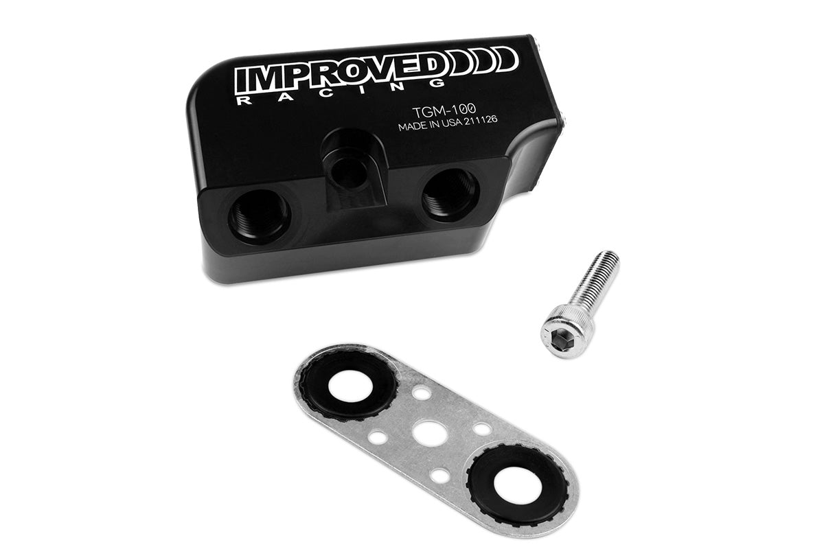 Improved Racing 6L, 8L & 10L Transmission Cooler Adapter with Thermostat, 140ºF