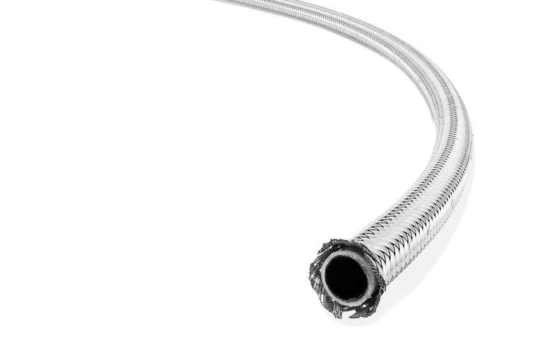 RaceFlux Stainless Steel Braided Conductive PTFE Hose, Carbon-Lined