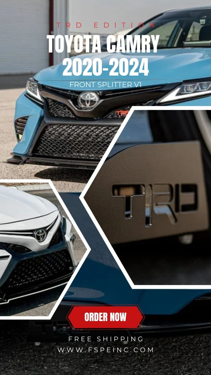 FSPE Front Splitter V1 + Bolt-On Endplates – Toyota Camry TRD (2020–2024) FSPE