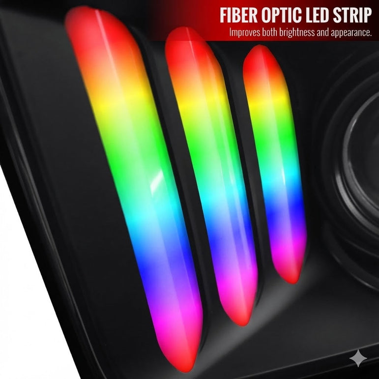 NTXGLOW RGB projector headlights (2005 - 2009 Ford Mustang) - JSI Racing 