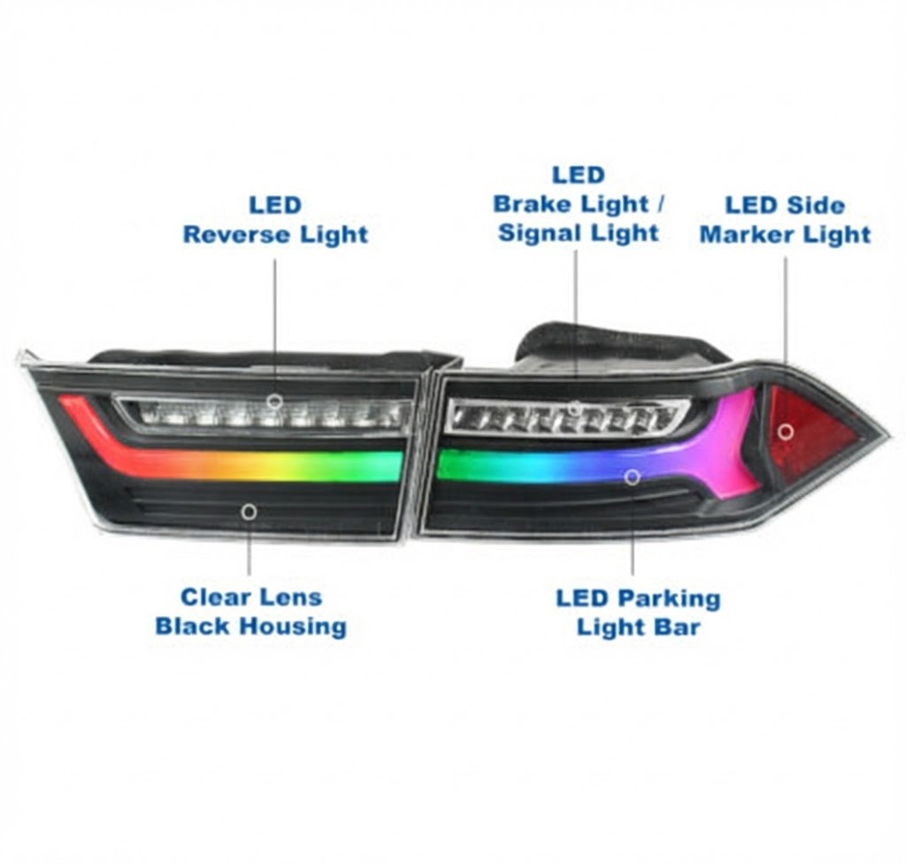 NTXGLOW RGB tail lights (2004 - 2008 acura TSX) - JSI Racing 