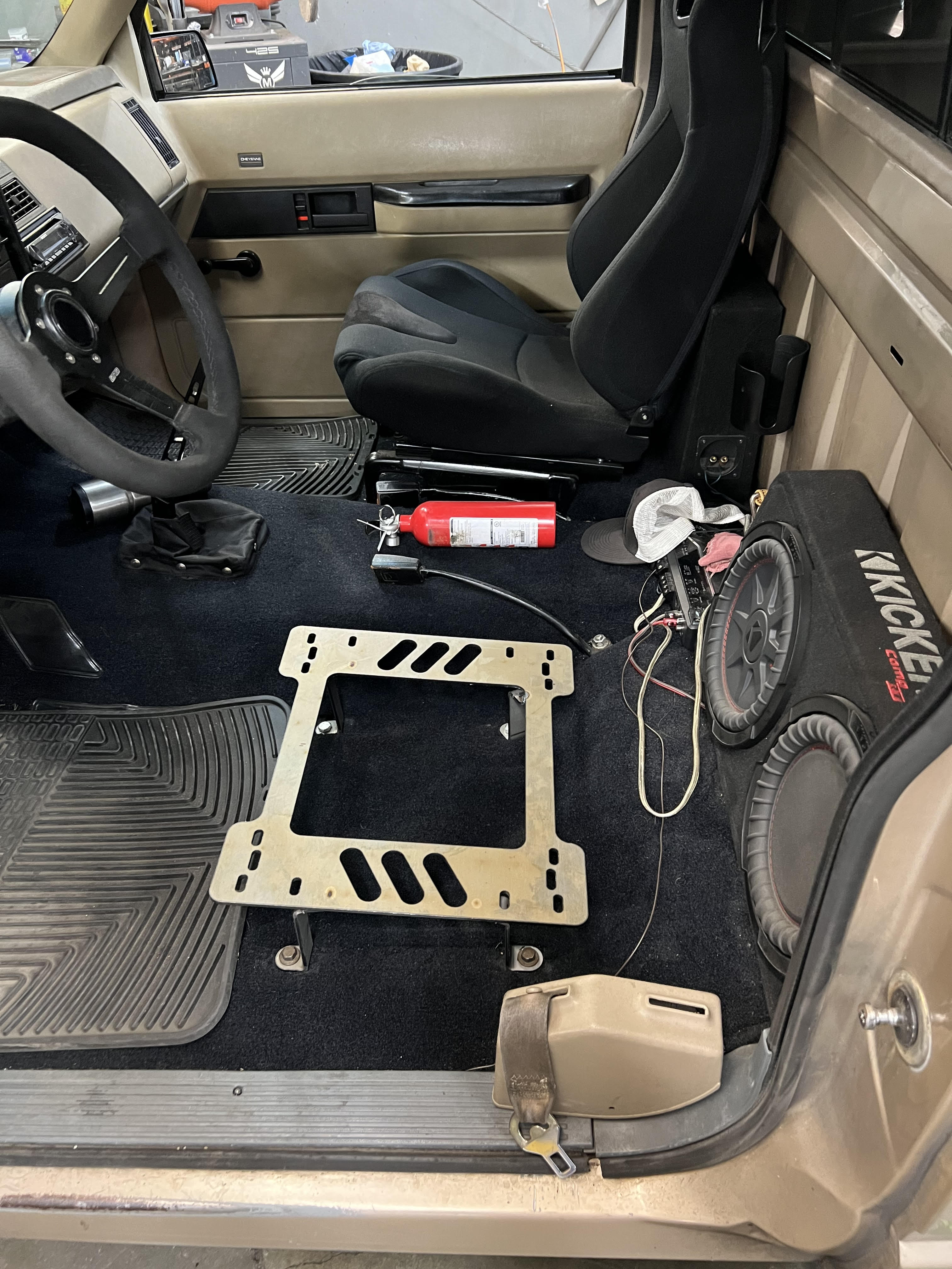 Planted Seat Bracket- GMC Sierra [1st Generation with Bench Seat] (1988-2002) - Driver / Left Planted Technology