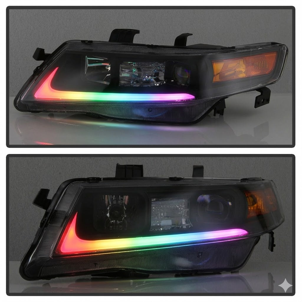 NTXGLOW RGB headlights (2004 - 2008 Acura TSX CL9) - JSI Racing 