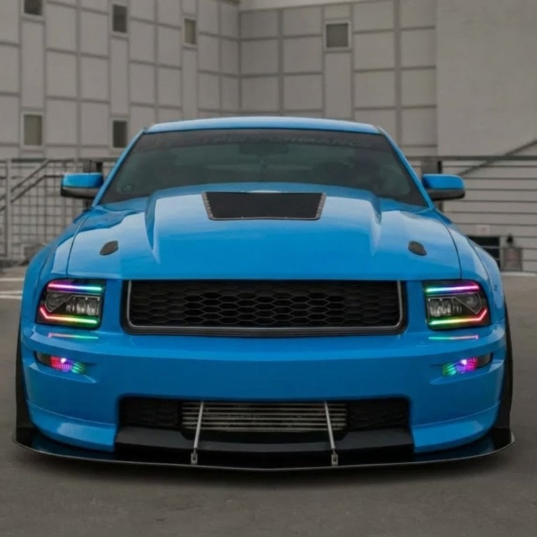 NTXGLOW RGB led headlights (2005 - 2009 Ford Mustang) - JSI Racing 