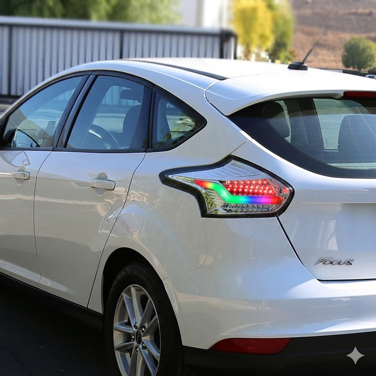 NTXGlow RGB Tail Lights Chrome (2015 - 2019 Ford Focus ST/RS) - JSI Racing 