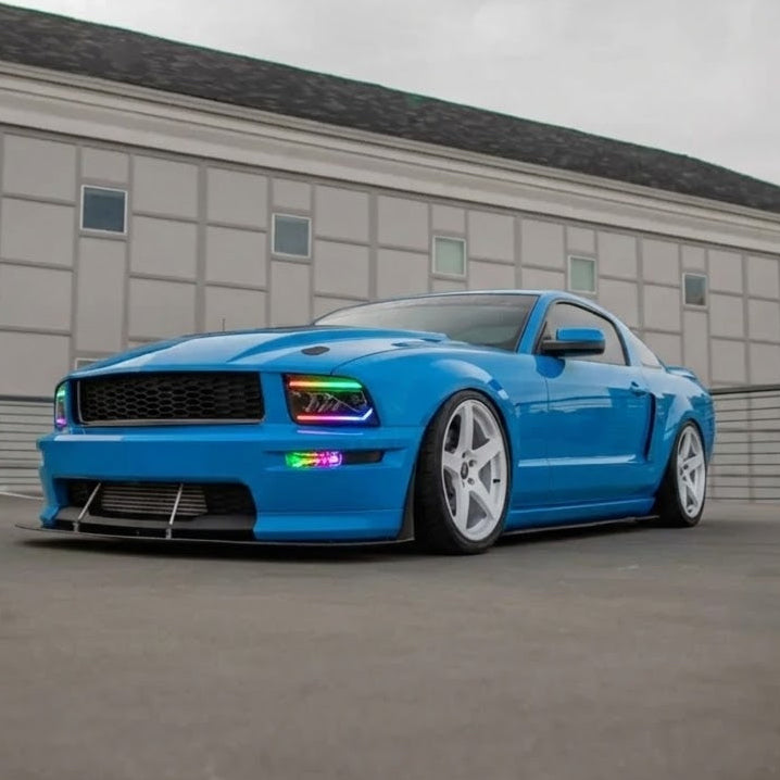 NTXGLOW RGB led headlights (2005 - 2009 Ford Mustang) - JSI Racing 