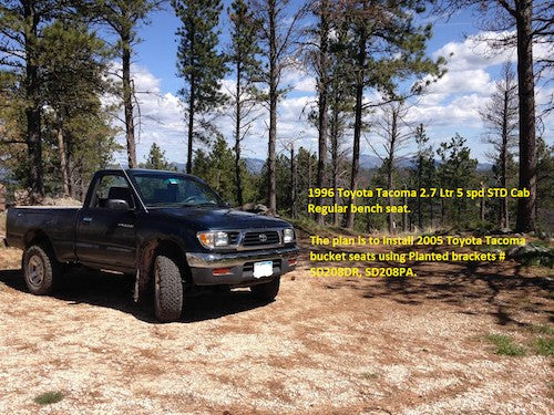 Planted Seat Bracket- Toyota Tacoma [Excluding Bench Seat Models] (1995.5-2004) - Passenger / Right Planted Technology