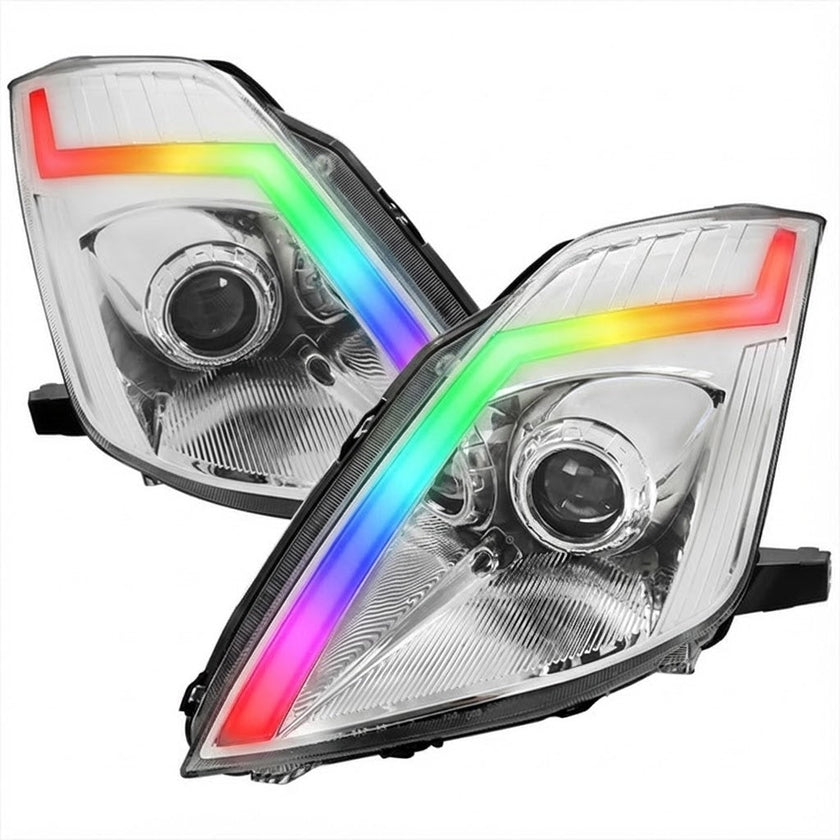 NTXGLOW RGB headlights (2006 - 2009 Nissan 350z) - JSI Racing 