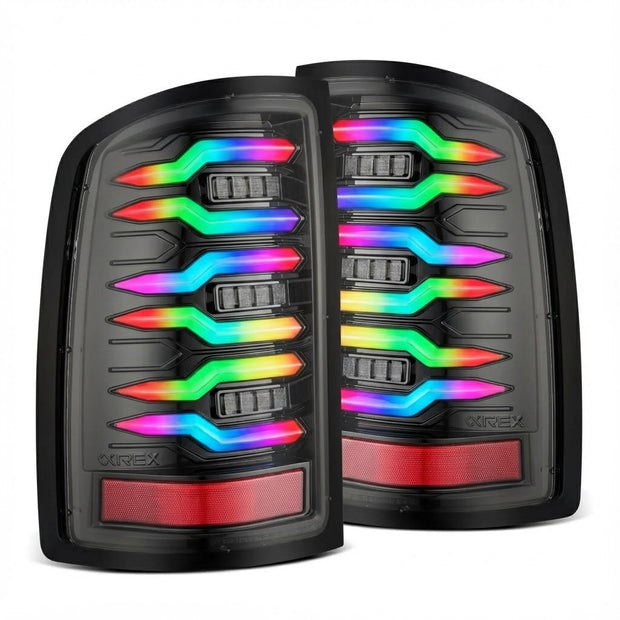 NTXGLOW RGB tail lights (2007 - 2013 GMC Sierra) - JSI Racing 