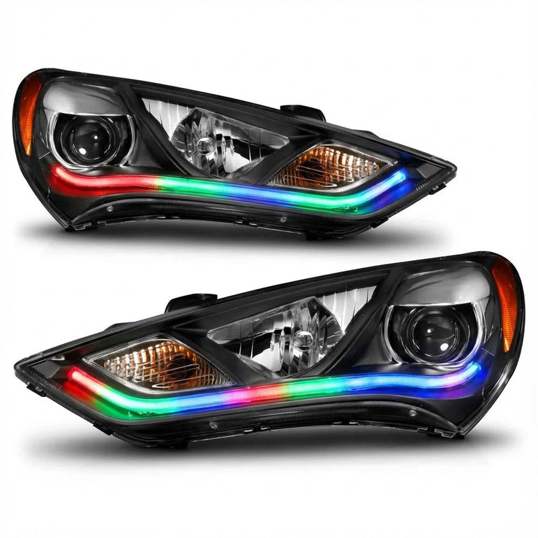 NTXGLOW RGB headlights (2013 - 2016 hyundai genesis coupe bk2) - JSI Racing 