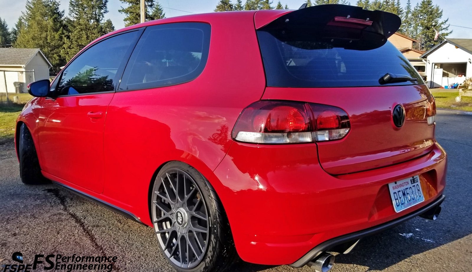 Volkswagen MK6 (2010-2014)  Golf GTI / R Rear Spoiler Extension V1 & V2 - JSI Racing 