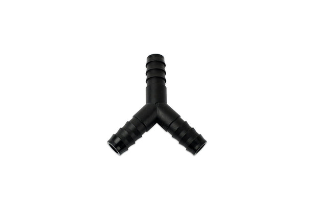 Raceflux 3/8" Hose Barb Y Fitting, Plastic